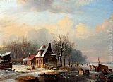 Nicolaes Woutersz Van Der Meer Paintings - Winter by Jacobus Van Der Stok